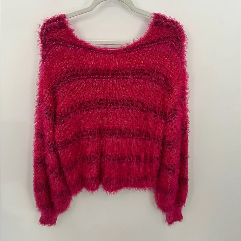 Free People Gelato Pink eyelash sweater